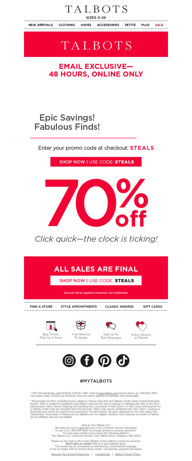 👀 Are your favorites 70% off?