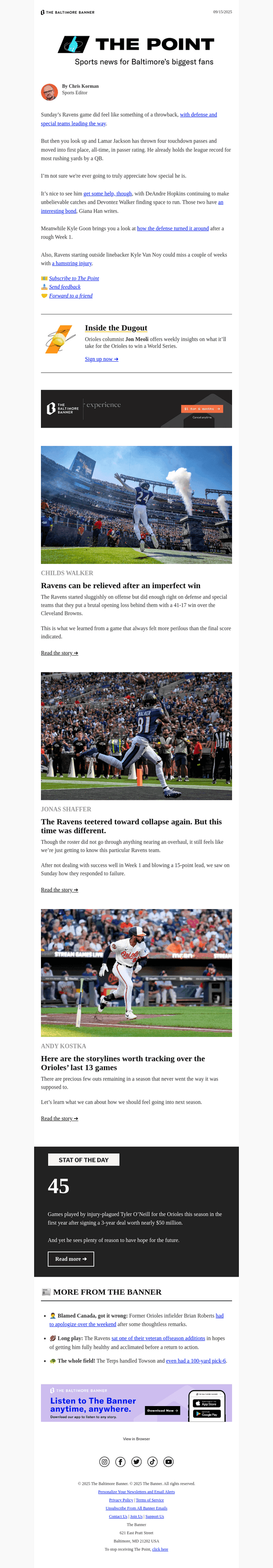 The Point: A throwback Ravens win (with lessons for all)