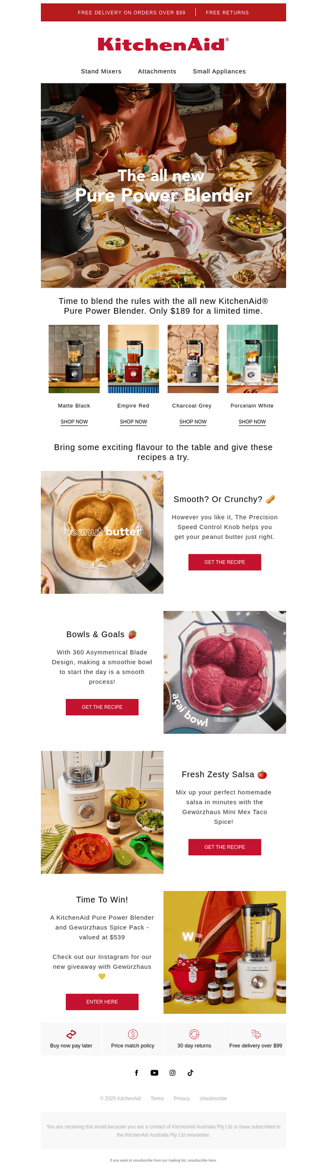 KitchenAid Australia & New Zealand email from Mon, Sep 15, 2025