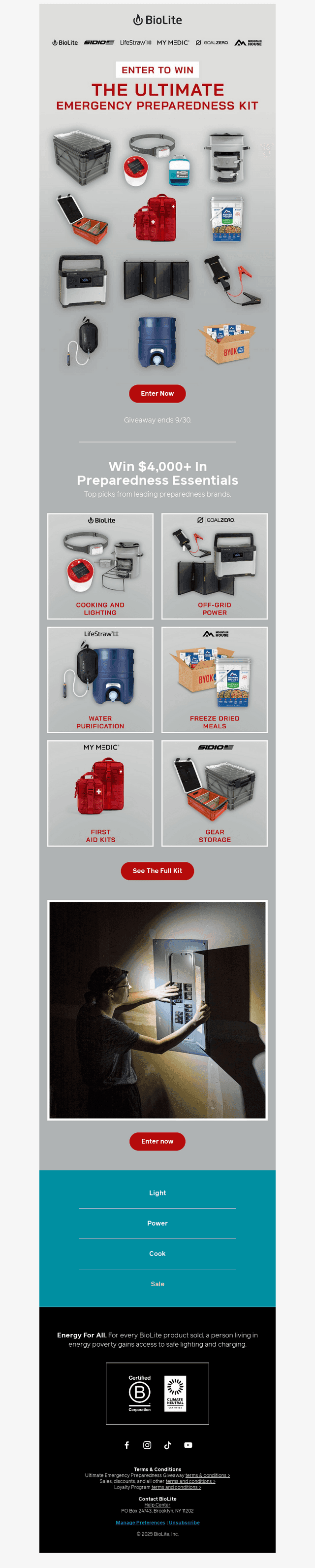 BioLite email from Mon, Sep 15, 2025