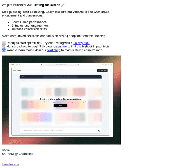Chameleon email from Tue, Sep 16, 2025