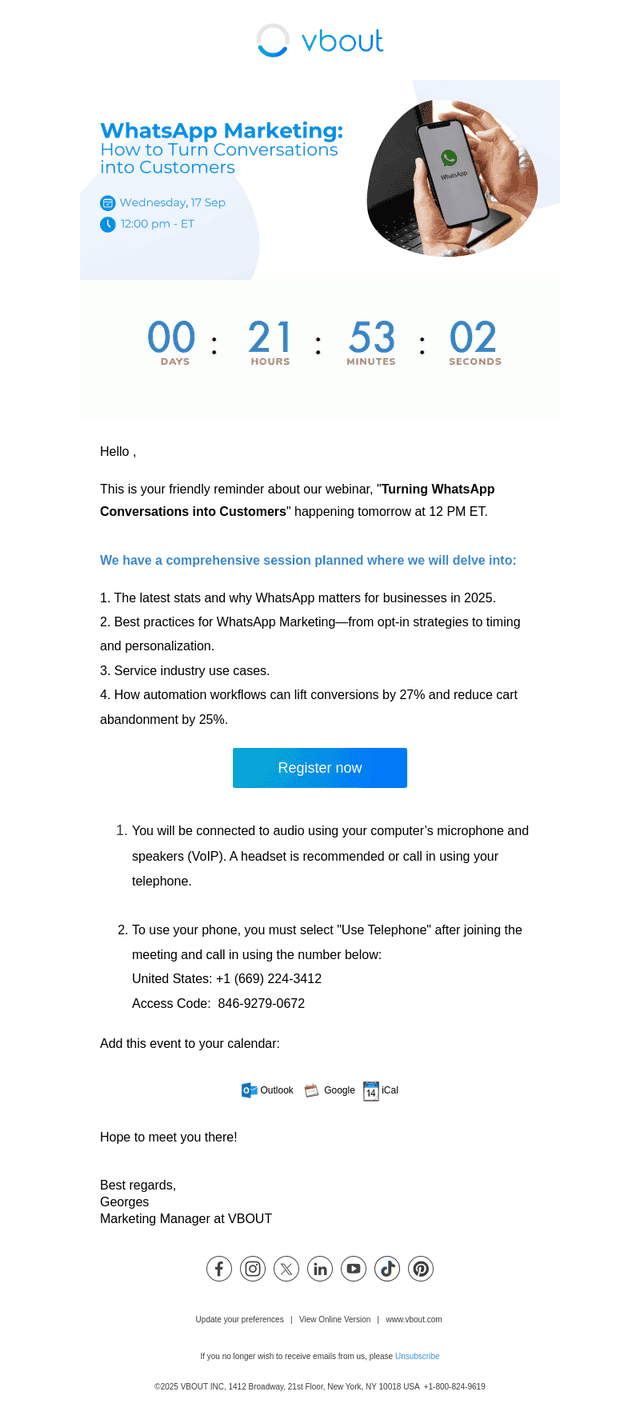 ⏳ [Webinar] Turn WhatsApp Conversations into Customers 📞