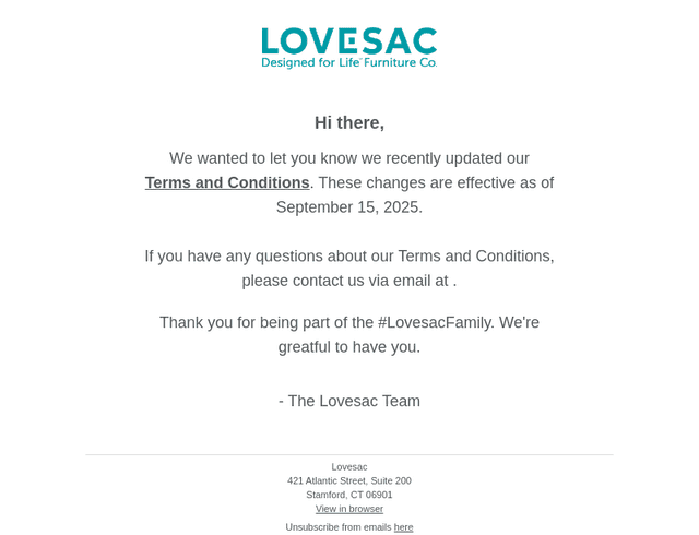 We’ve Updated our Terms and Conditions