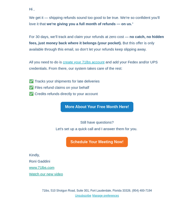 71lbs email from Wed, Sep 17, 2025