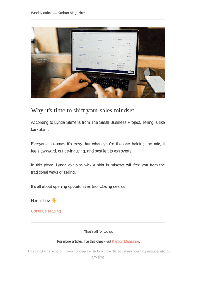 Why it's time to shift your sales mindset