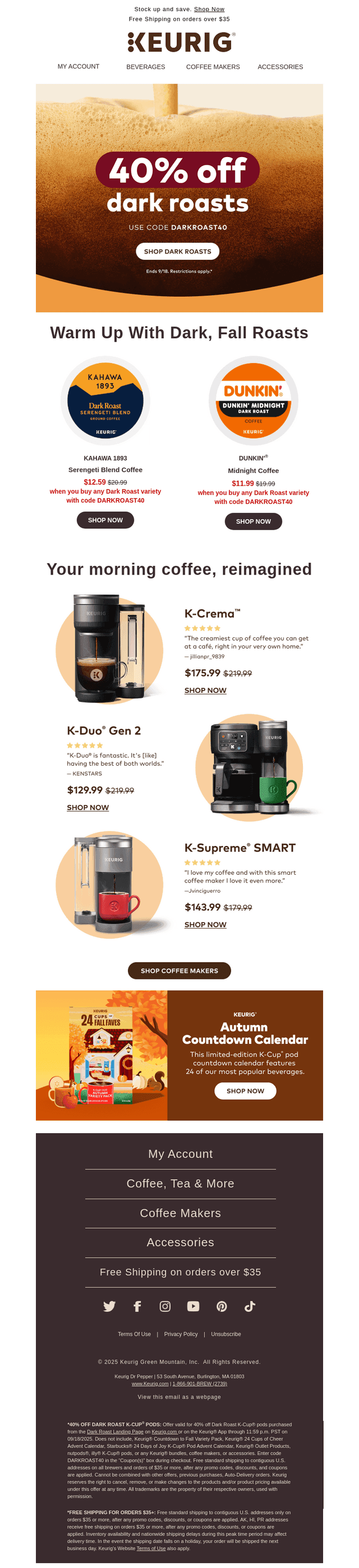 🍂 Your Boldest Fall Sips - 40% Off Dark Roast Boxes
