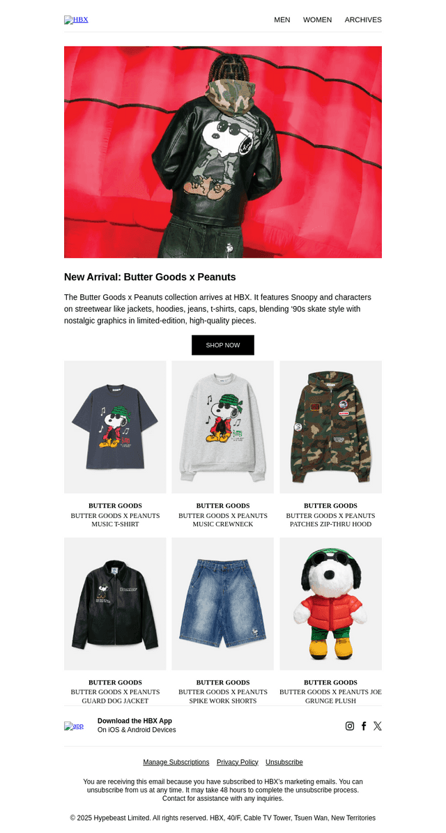 New Arrival: Butter Goods x Peanuts