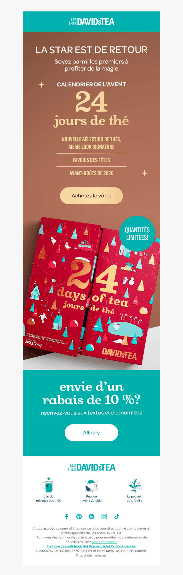 Le calendrier de l’avent est LÀ 💫