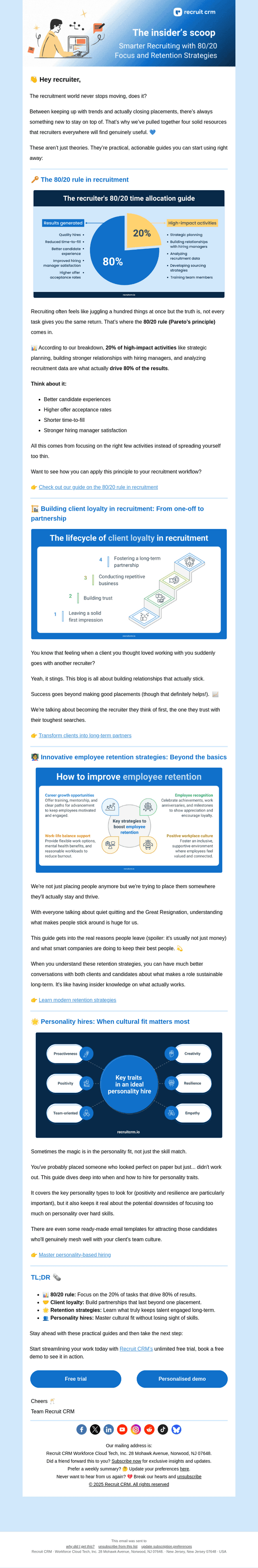 Recruit CRM email from Thu, Sep 18, 2025