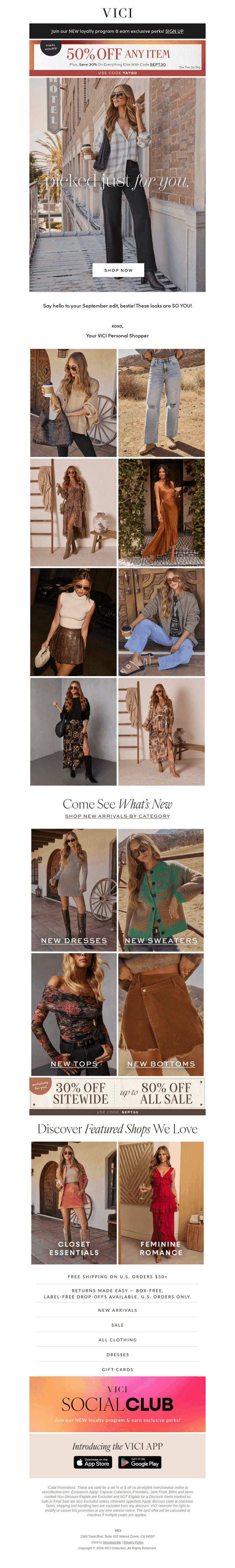 Inside: The VICI Fall Edit 🍂  Plus, 50% Off Any One Item Ends Tonight!