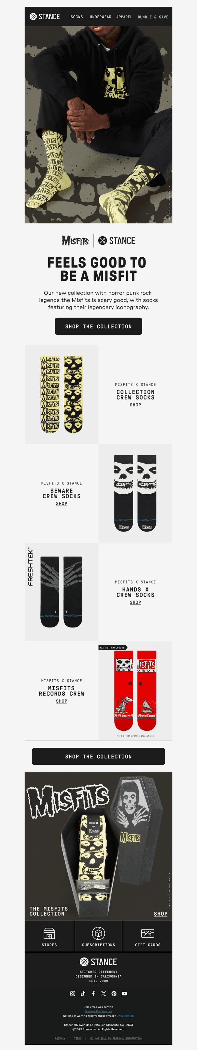 💀 New Collab! Misfits x Stance