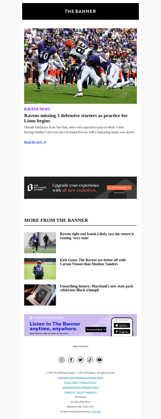 Ravens missing defensive starters as practice begins