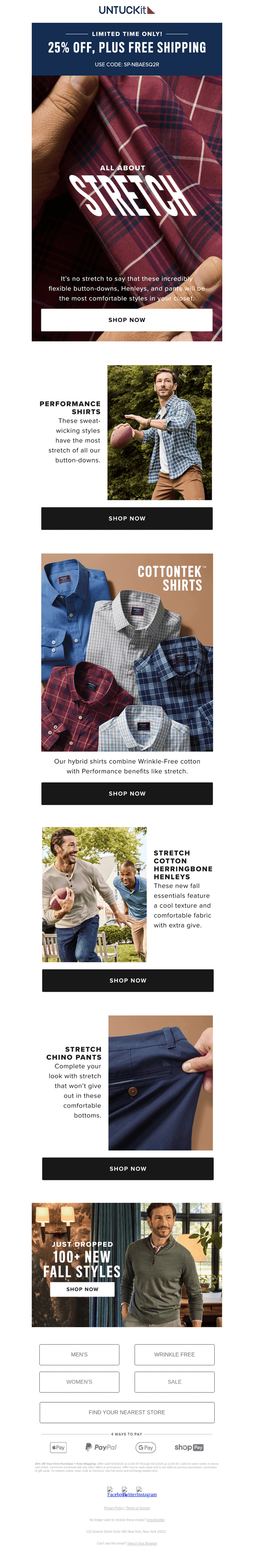 Streeeeeeetch With 25% Off + Free Shipping