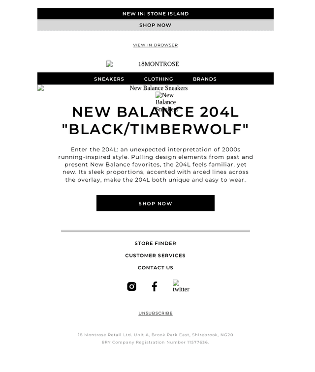 New Balance 204L "Black/Timberwolf"