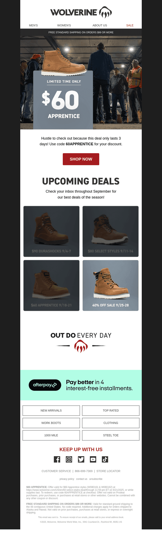 For 3 Days Only $60 Boot