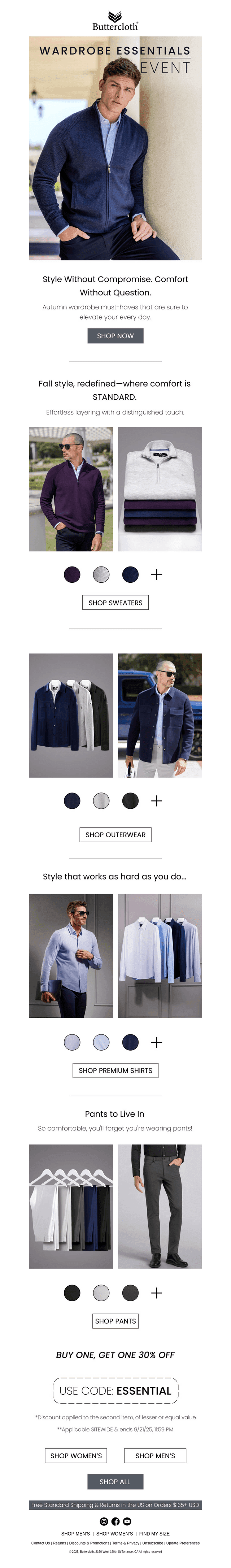 BOGO 30% Off Wardrobe Essentials!