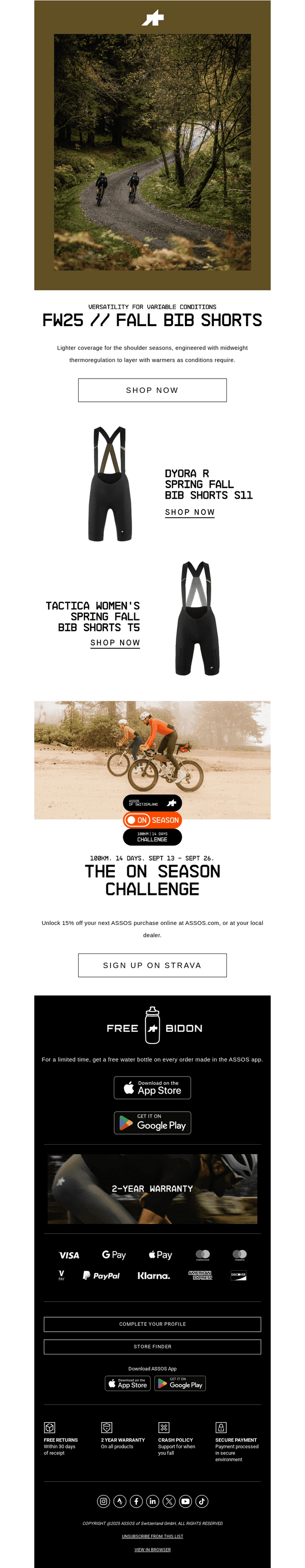 FW25 // Fall Bib Shorts