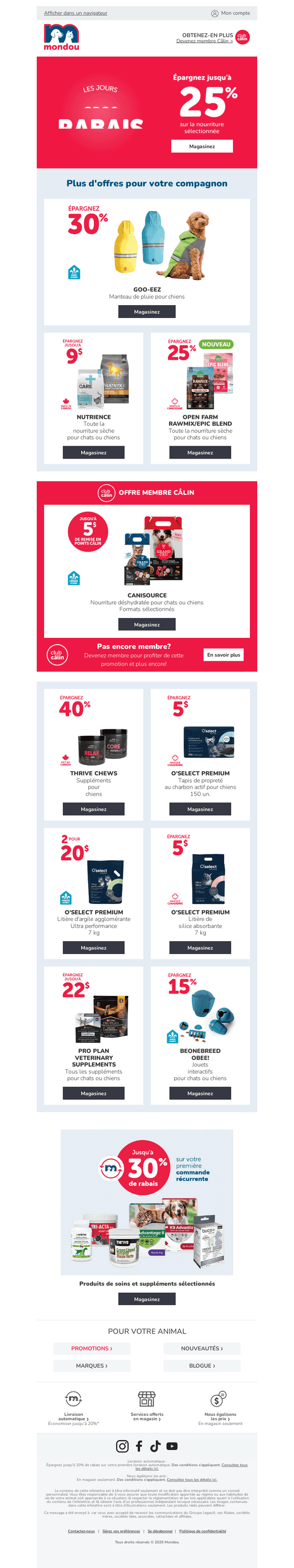 Rabais exclusifs 🤩 À ne pas manquer