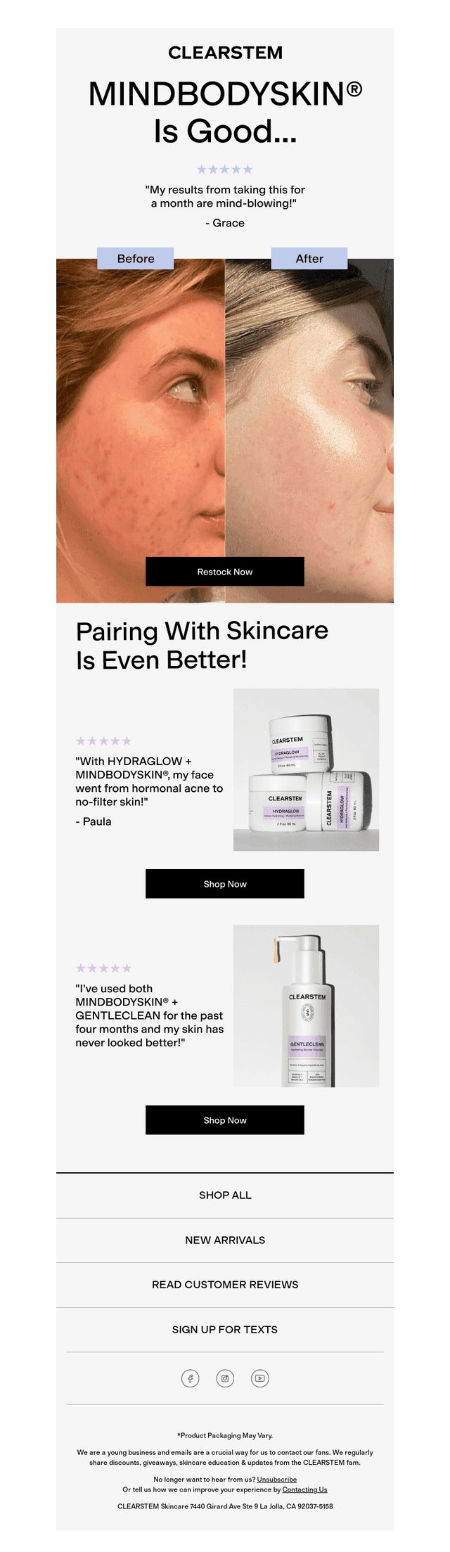 Get RESULTS from MINDBODYSKIN®