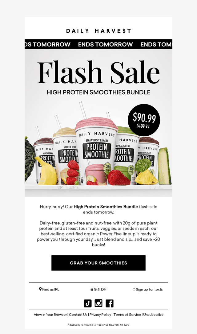 ENDS TOMORROW: protein-packed offer