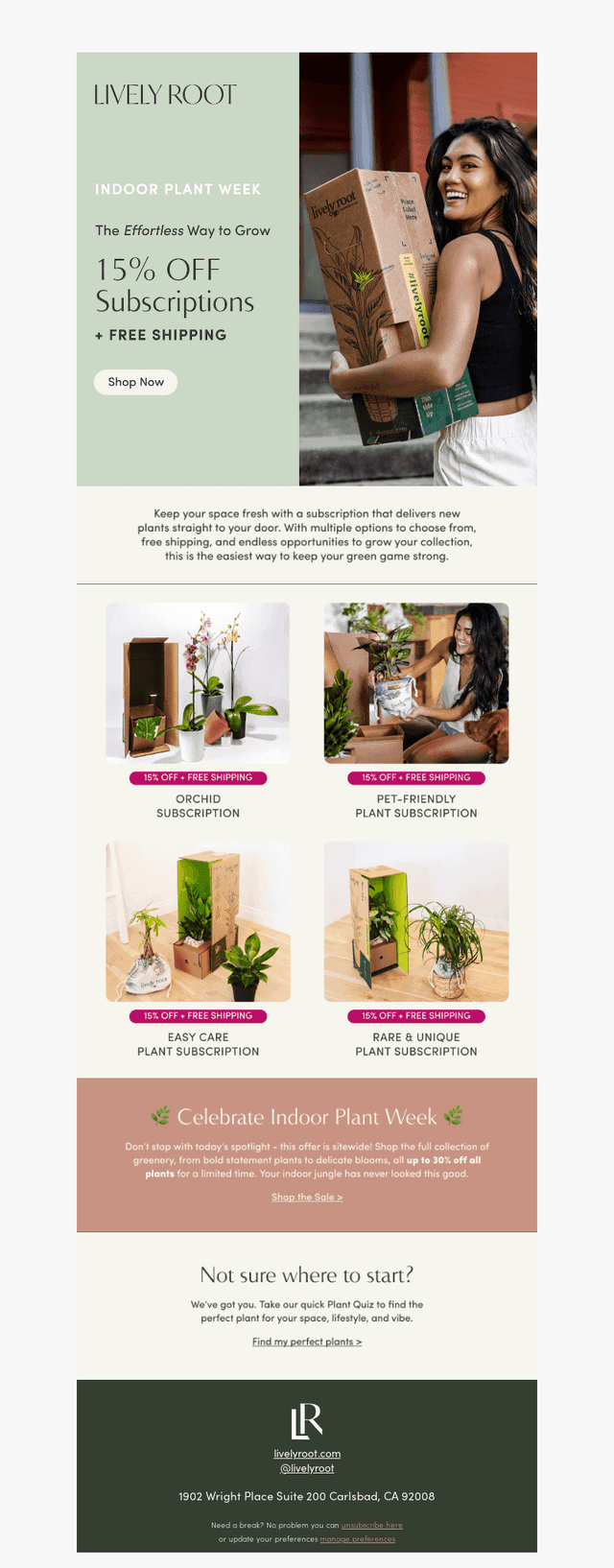 Subscriptions Saturday: Free Shipping + Fresh Plants🌿✨