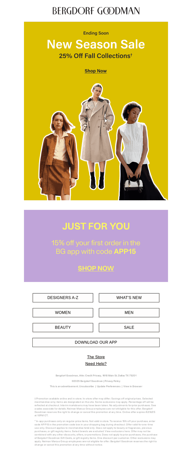 Ending Soon! 25% Off Fall Collections