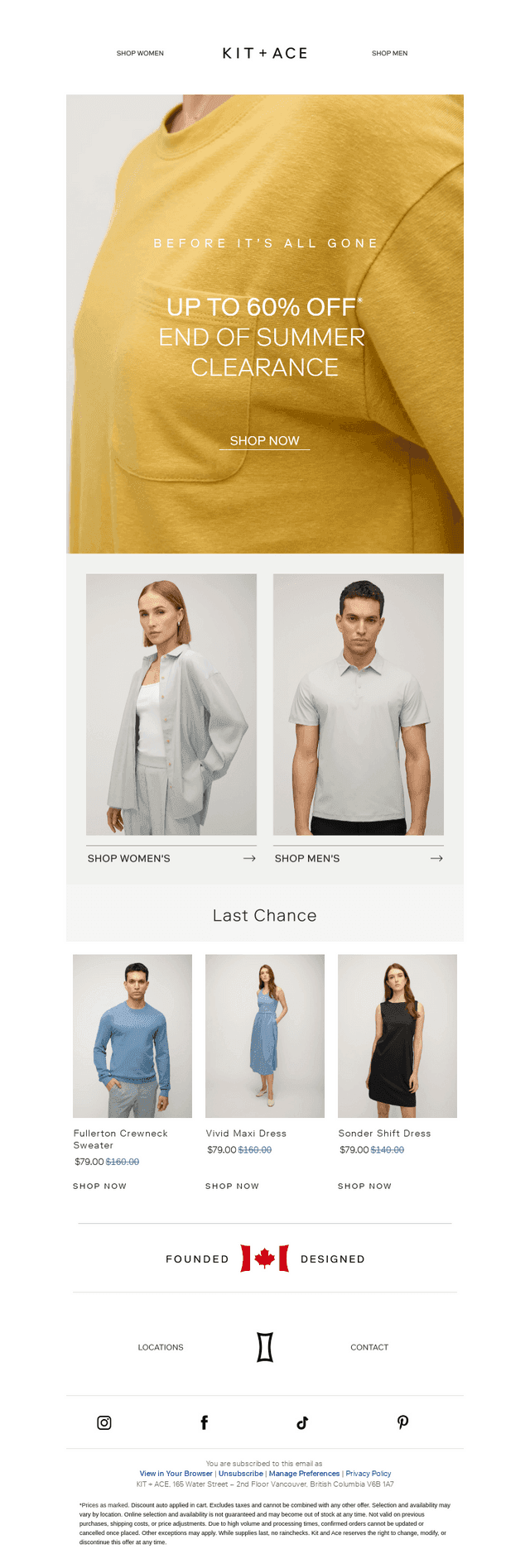 Clearance Styles, Almost Gone