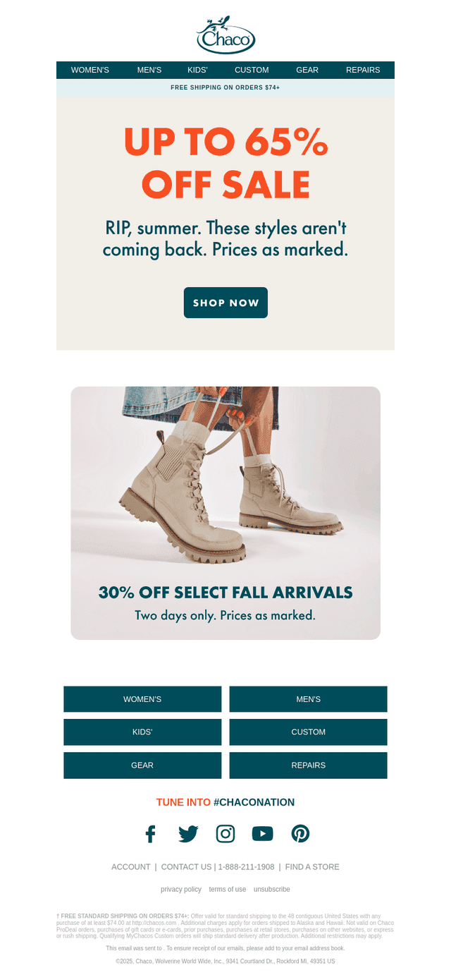 LAST CHANCE! Up to 65% Off