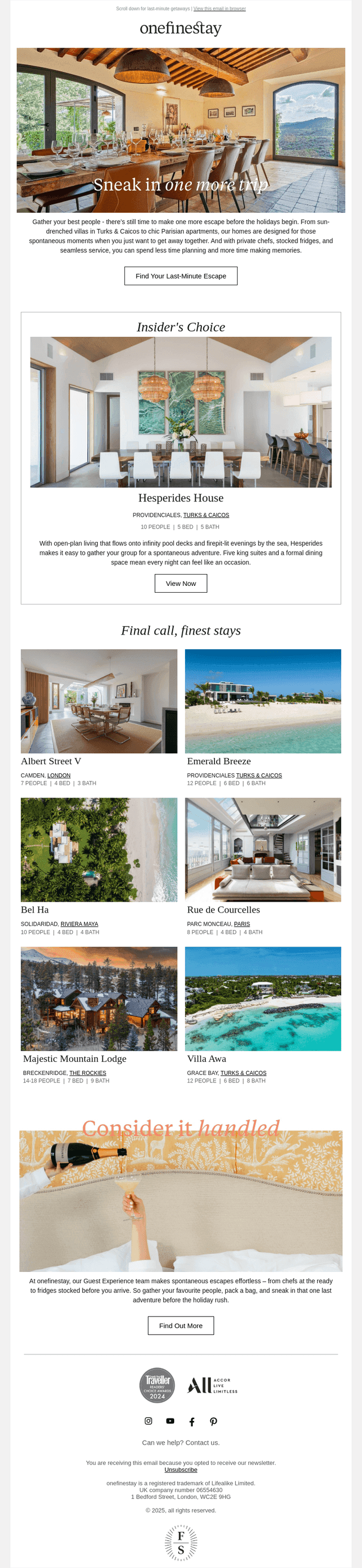 One more getaway before the holidays