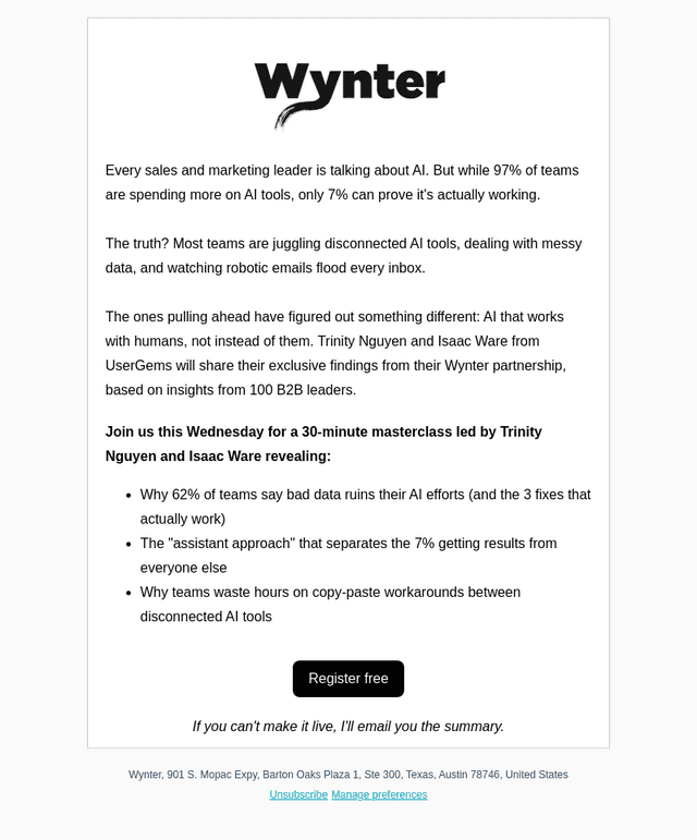 The human-first AI playbook [Wynter Workshop]
