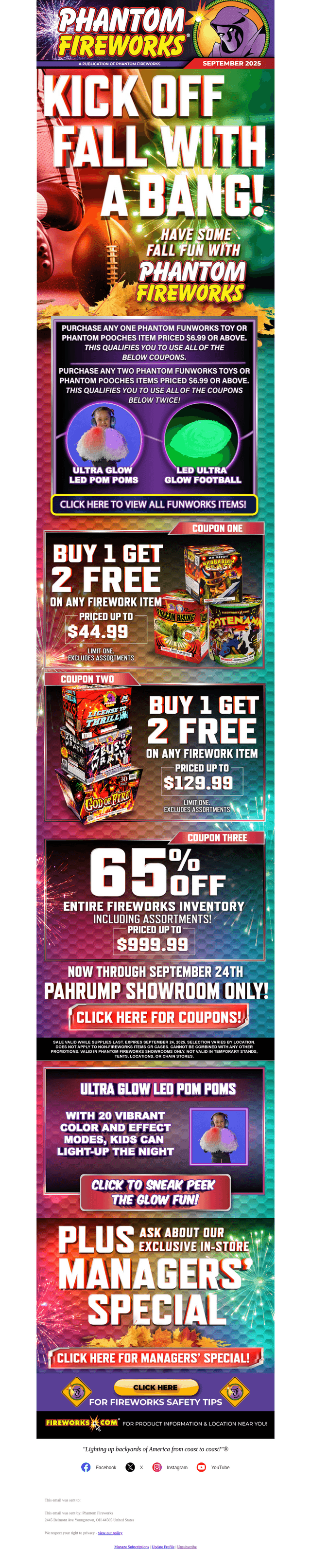 🍂 Light Up Fall Evenings with Fireworks!