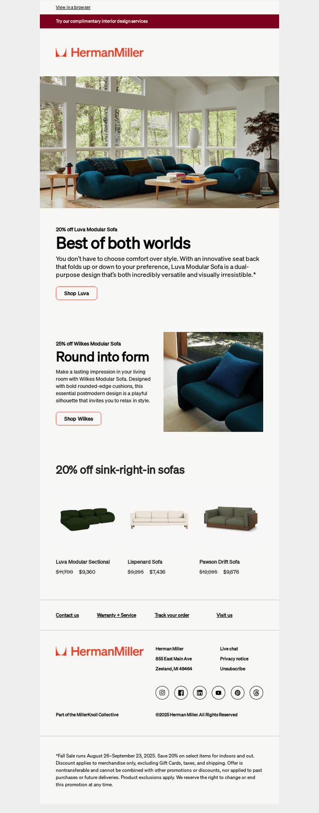 Ending soon: 20% off best-selling sofas and sectionals