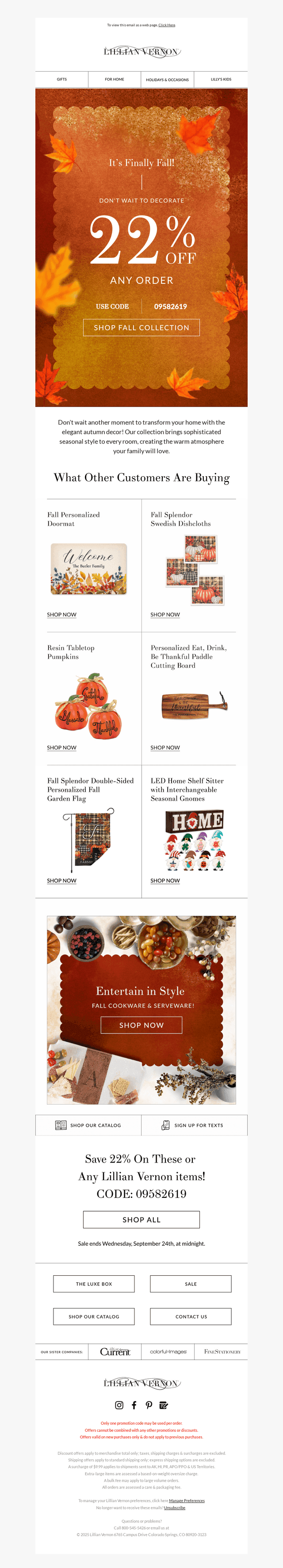 22% off for September 22nd!