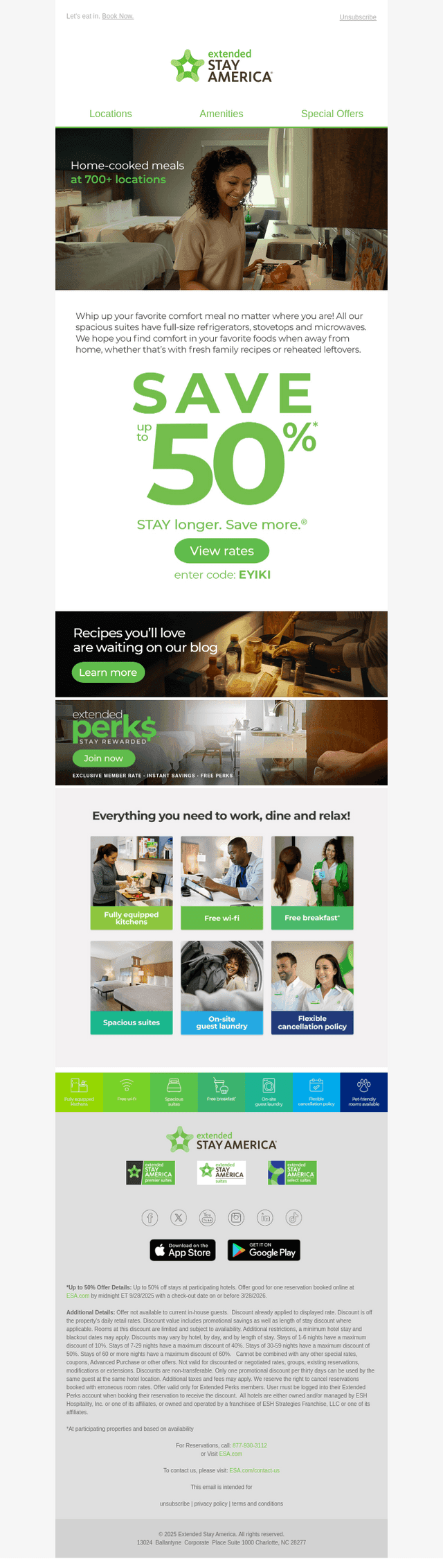 Extended Stay America email from Mon, Sep 22, 2025