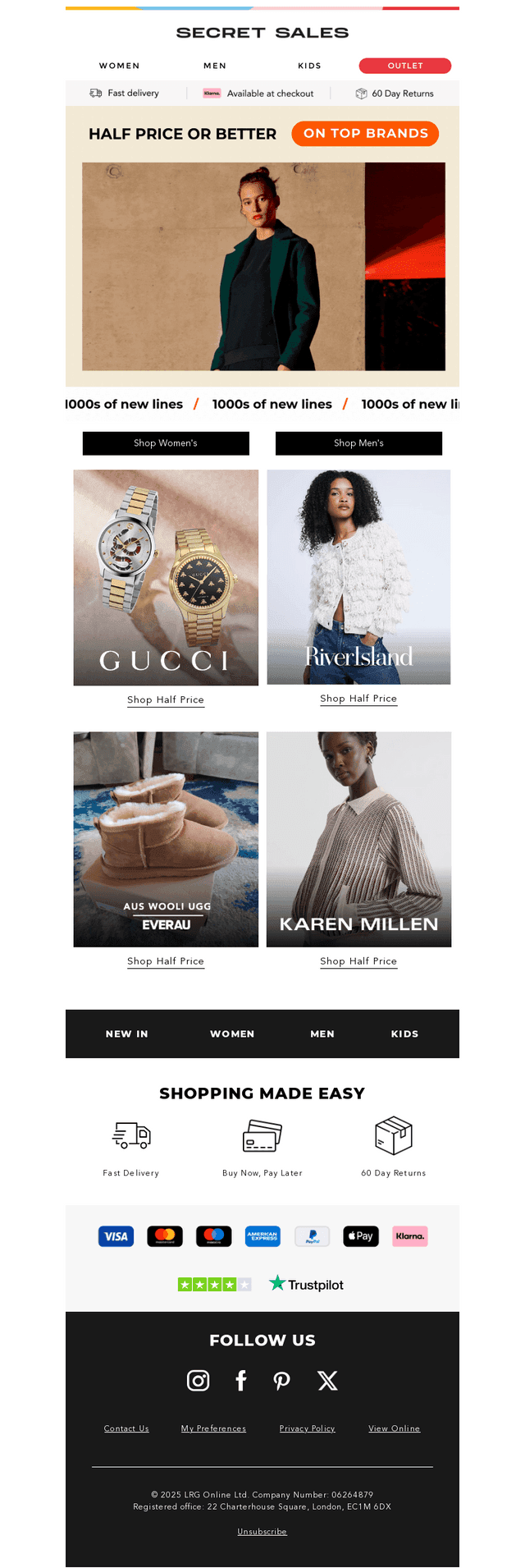 Top brands | Half price or better