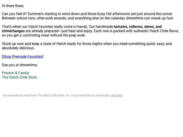 Busy Night? Hatch Has Your Back.