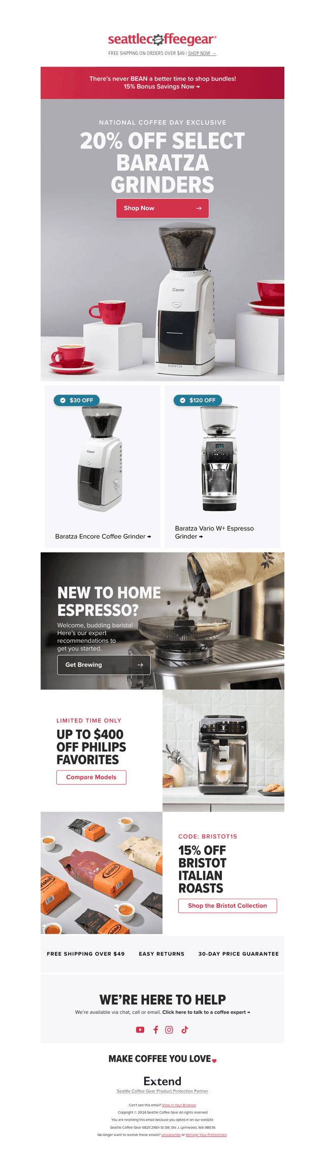 Seattle Coffee Gear email from Tue, Sep 23, 2025