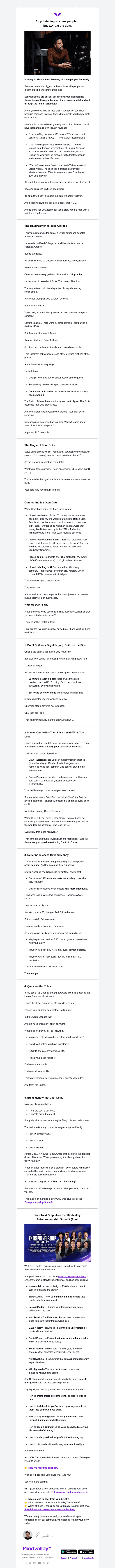 Mindvalley email from Tue, Sep 23, 2025