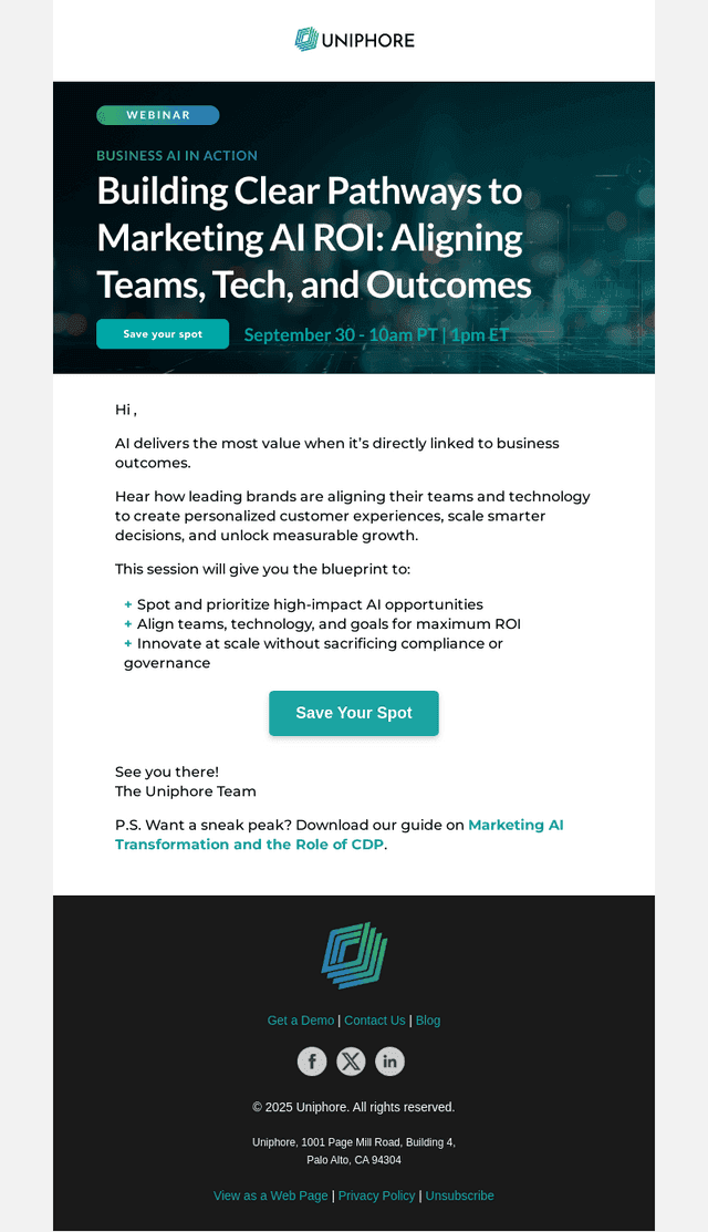 Webinar: Step-by-Step Framework for Achieving AI ROI in Marketing
