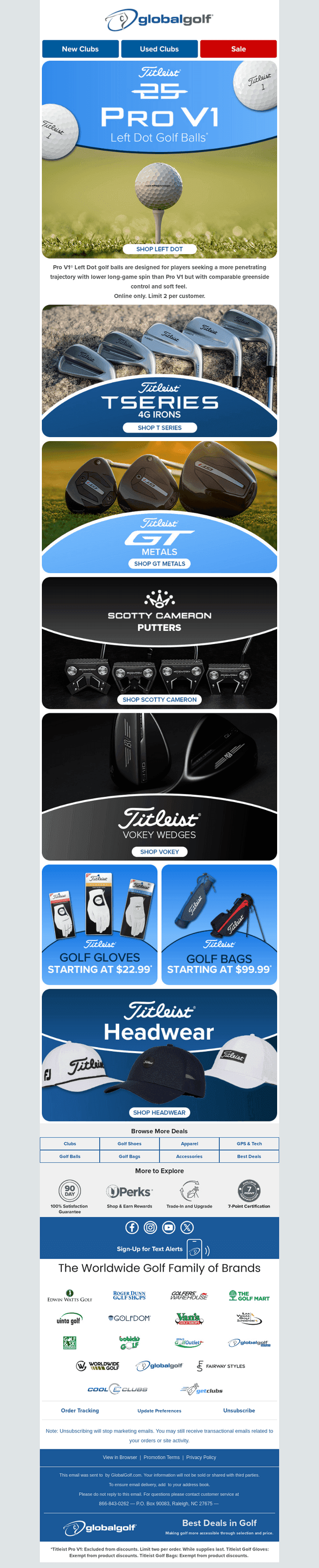 GlobalGolf email from Tue, Sep 23, 2025
