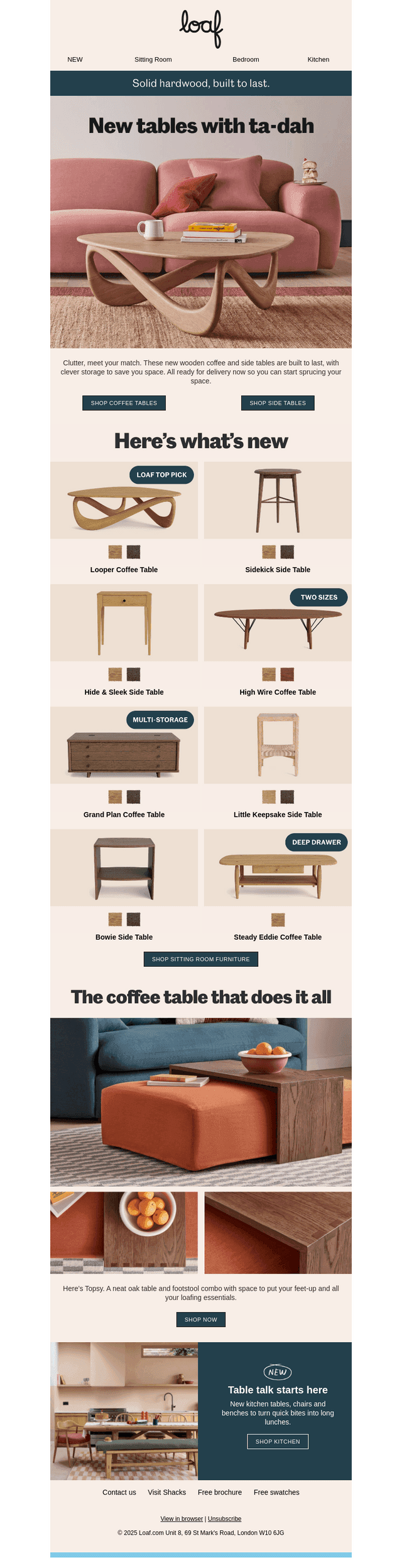 NEW tables with talent
