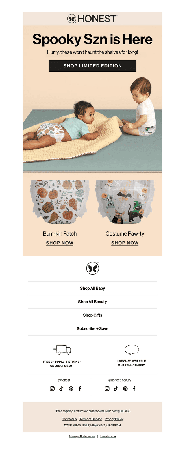 Honest Company email from Tue, Sep 23, 2025