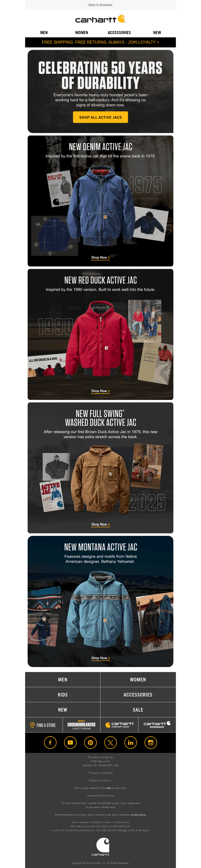 Carhartt email from Tue, Sep 23, 2025