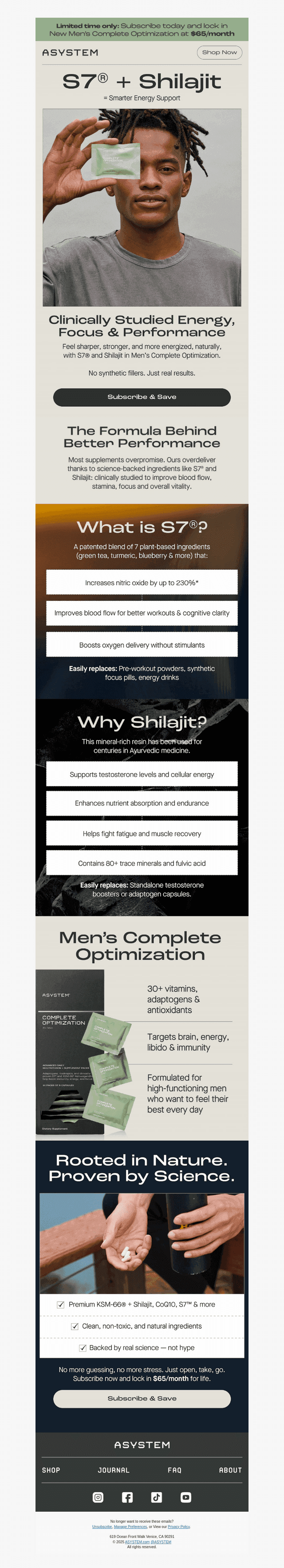 S7® + Shilajit = Smarter Energy Support