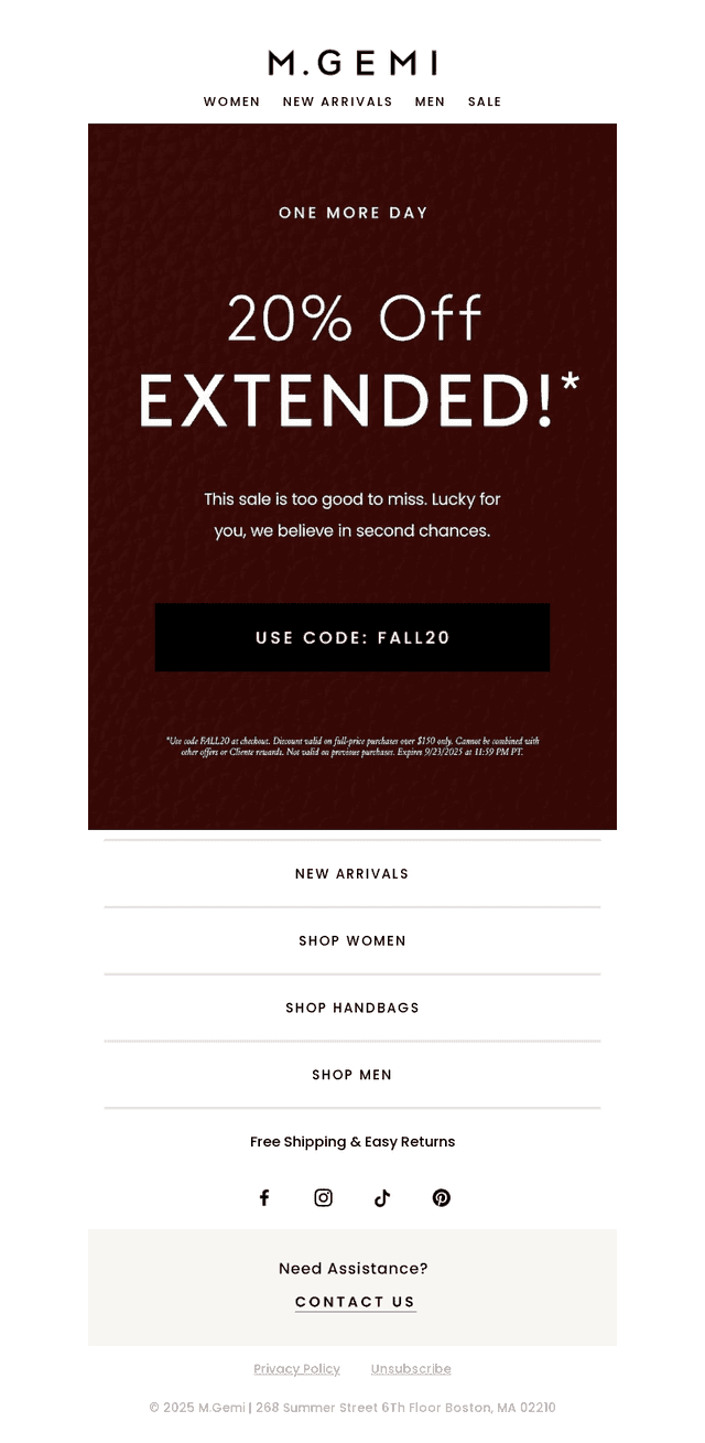 Sale Extended! Take 20% Off Everything