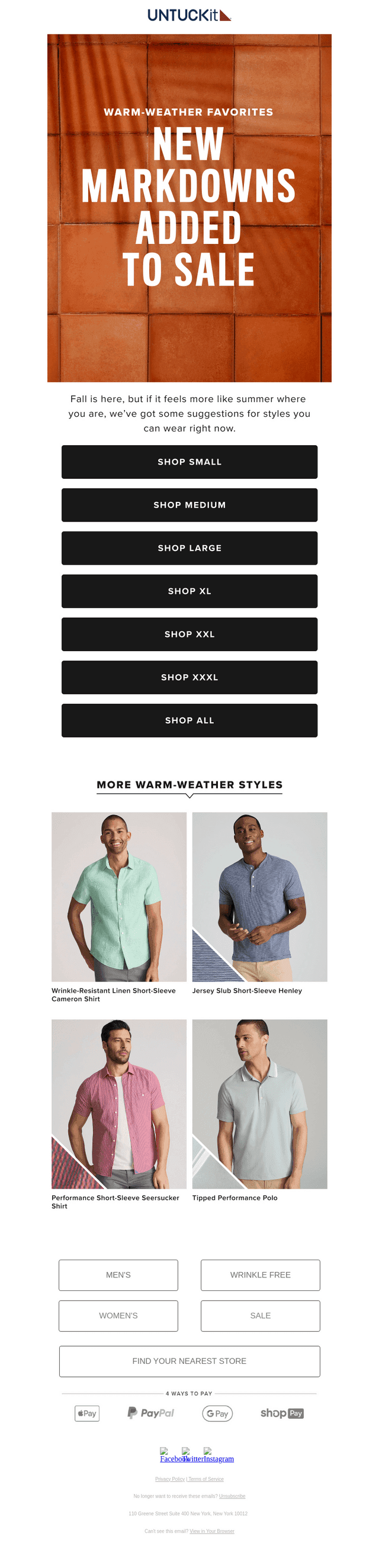 New Markdowns Are Added To Sale