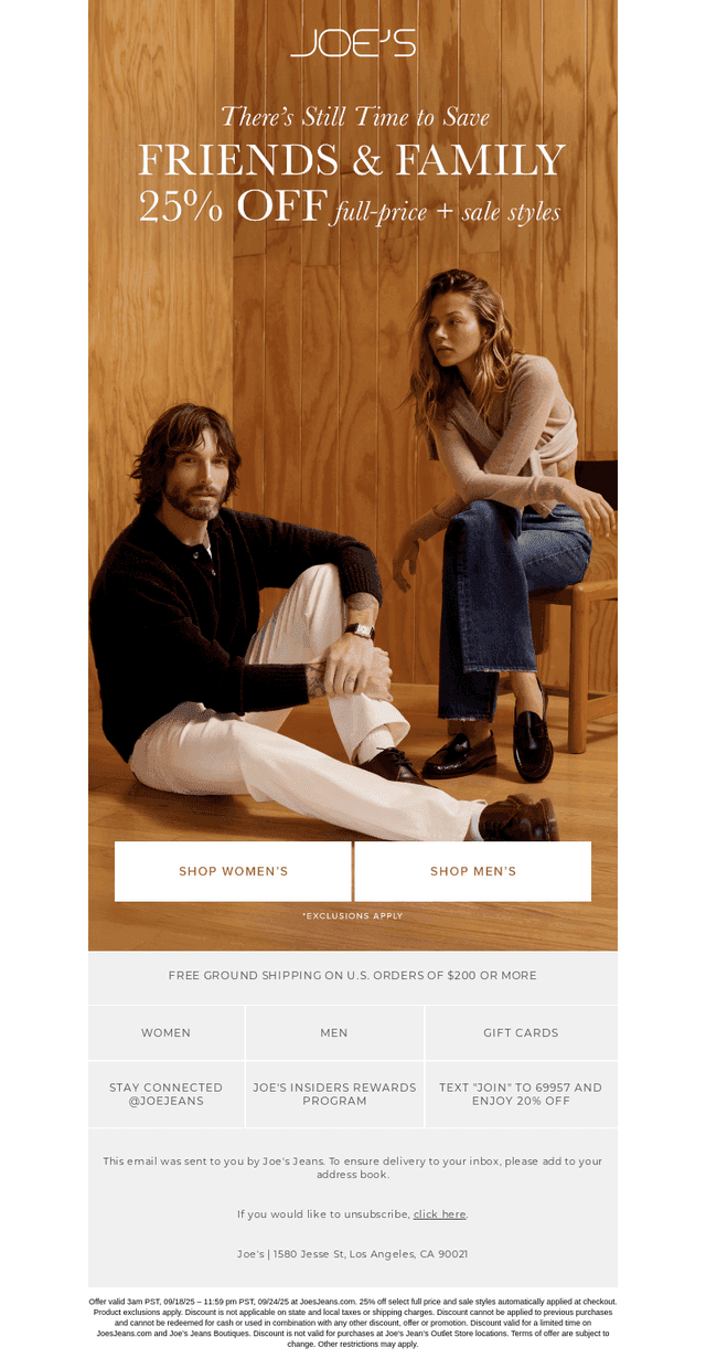LAST DAY: 25% OFF Almost Everything