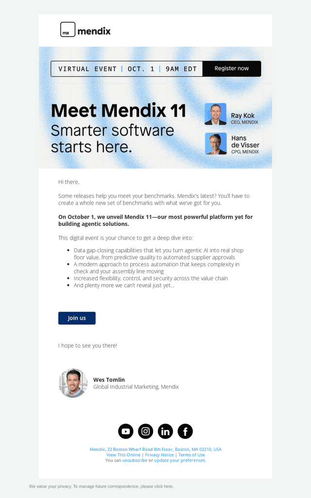 Don’t just meet manufacturing agility benchmarks, create new ones with Mendix