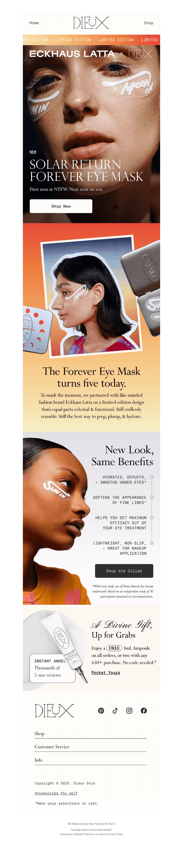 NEW! Solar Return Forever Eye Mask