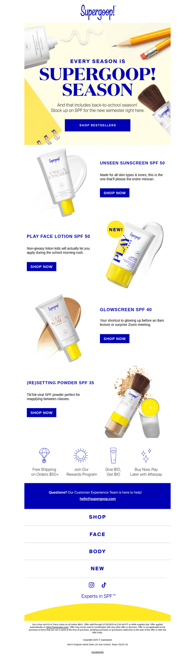 New school year, new SPF
